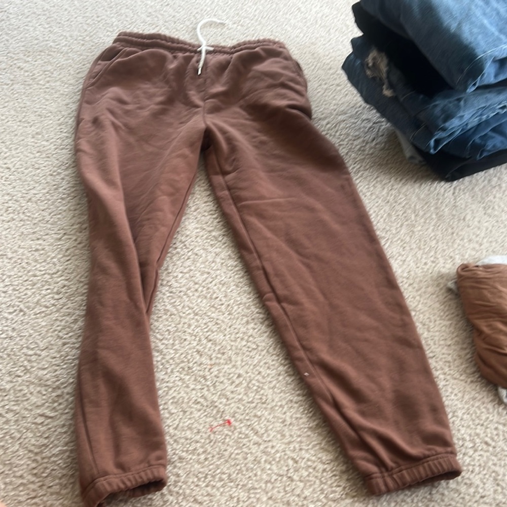 Brown sweatpants